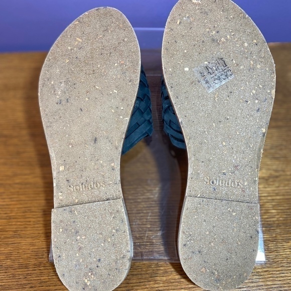 Soludos Women's Rose Woven Sandal 6 Black Slip on Vacation Minimalist Casual - Picture 9 of 10